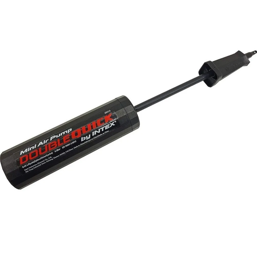 POMPA A MANO GONFIATORE MANUALE MINI DOUBLE QUICK PER GONFIABILI 29CM NERO 69613