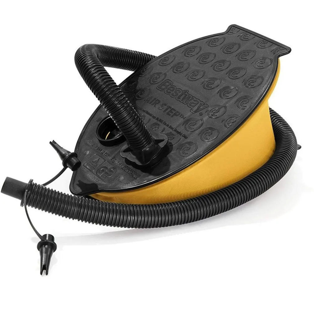 POMPA A PIEDE 28X19 CM VOLUME 1.400 CC GONFIA/SGONFIA 3 ADATTATORI VALVOLA 62004