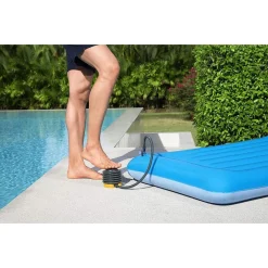 POMPA AD ARIA DI GONFIAGGIO A PIEDE 13 CM AIR STEP CON ADATTATORI VALVOLE 62147