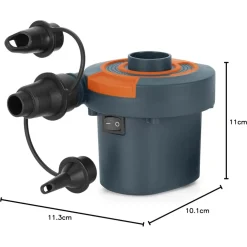 POMPA AD ARIA ELETTRICA DI GONFIAGGIO CON ADATTATORI PER VALVOLE 220V PORTATILE 020053