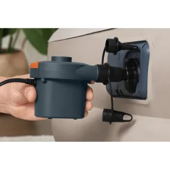 POMPA AD ARIA ELETTRICA DI GONFIAGGIO CON ADATTATORI PER VALVOLE 220V PORTATILE 020053