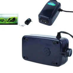 POMPA AREATORE AERATORE DN-748 ACQUARIO 2 USCITA 8W 2X3.5L/MIN 50/60HZ