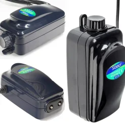 POMPA ARIA AREATORE AERATORE PER ACQUARIO A 2 VIE CON REGOLATORE 2 x 3.5L/min 8W
