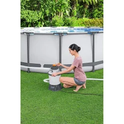 POMPA DI FILTRAGGIO A SABBIA CAPACITÀ POMPA 3.028 LT/H PISCINA FUORI TERRA 58515