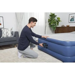 POMPA DI GONFIAGGIO ELETTRICA POWERTOUCH A BATTERIE CON 3 ADATTATORI 12X11X10CM 62254