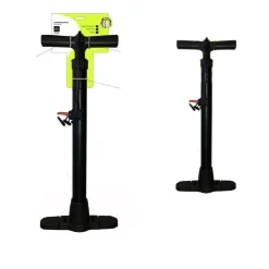 POMPA GONFIATORE MANUALE MULTIFUNZIONE RUOTE BICI BICICLETTA ADATTATORI XC-1694