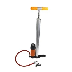 POMPA MANUALE GONFIATORE 10 BAR PER GONFIARE RUOTE BICICLETTA AUTO GONFIABILI