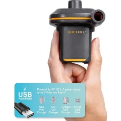 POMPA MINI USB 5 V ELETTRICA USO INTERNO/ESTERNO PER GONFIABILI CON UGELLO 66635