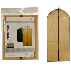 PORTA ABITI VESTITO 137X60CM BEIGE CUSTODIA TESSUTO GUARDAROBA ANTIPOLVERE ARMADIO