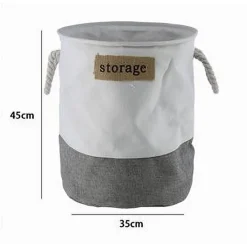 PORTA BIANCHERIA TESSUTO CON MANICI SACCA RIPORRE VESTITI SPORCHI 35X45 CM 10626