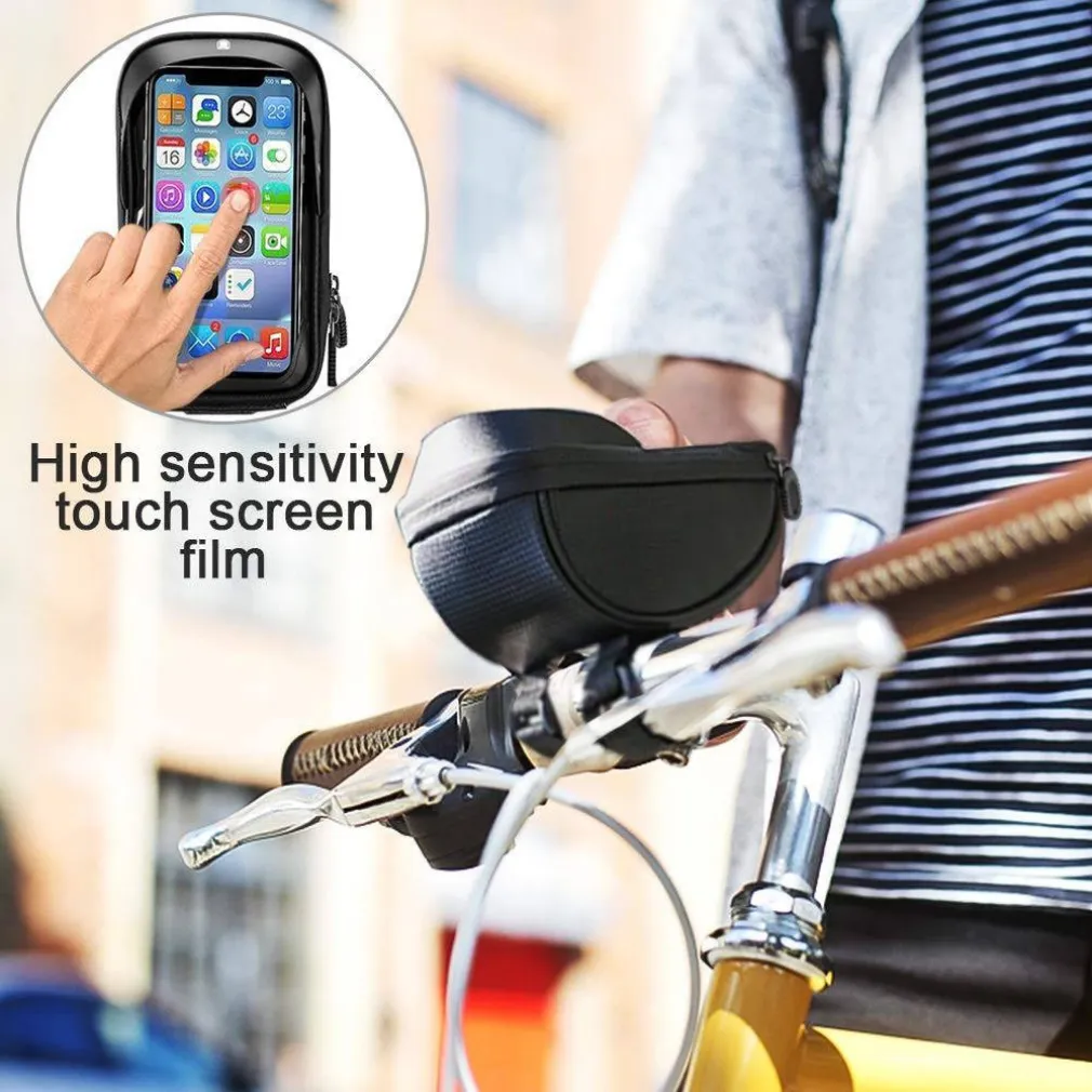 PORTA CELLULARE SMARTPHONE PER BICICLETTA SUPPORTO BORSA ASTUCCIO IMPERMEABILE