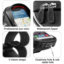 PORTA CELLULARE SMARTPHONE PER BICICLETTA SUPPORTO BORSA ASTUCCIO IMPERMEABILE