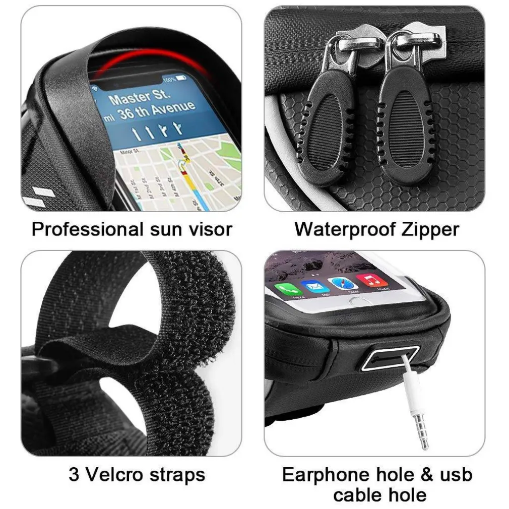 PORTA CELLULARE SMARTPHONE PER BICICLETTA SUPPORTO BORSA ASTUCCIO IMPERMEABILE