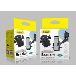 PORTA CELLULARE SMARTPHONE PER AUTO SUPPORTO VENTOSA CON GANCI REGOLABILI Q-CG49