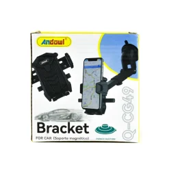 PORTA CELLULARE SMARTPHONE PER AUTO SUPPORTO VENTOSA CON GANCI REGOLABILI Q-CG49