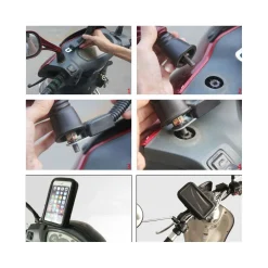 PORTA CELLULARE SUPPORTO BICI MOTO CUSTODIA IMPERMEABILE SMARTPHONE 5