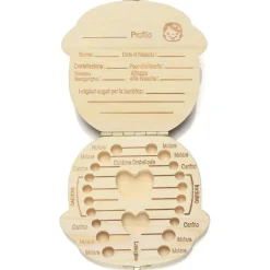 PORTA DENTINI SCATOLA IN LEGNO PER BAMBINA FEMMINUCCIA COFANETTO RICORDI NEONATO