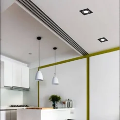 PORTA FARETTO AD INCASSO QUADRATO FARETTO ORIENTABILE CON MOLLE FORO 75 MM P20