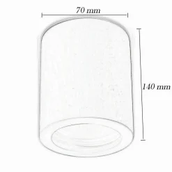 PORTA FARETTO APPLIQUE DA SOFFITTO IN GESSO VERNICIABILE CILINDRO GU10 GS-C140-T