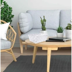 PORTA OGGETTI ORGANIZER BAGNO CAMERA CUCINA IN TESSUTO BIANCO 16X16X8.5 CM 79114