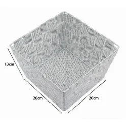 PORTA OGGETTI ORGANIZER BAGNO CAMERA CUCINA IN TESSUTO MULTIUSO 20X20X13CM 79012