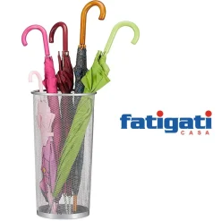 PORTA OMBRELLI FATIGATI CESTINO TRAFORATO IN METALLO PER CASA E UFFICIO 27X50 CM