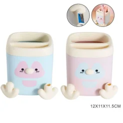 PORTA PENNE PORTA MATITE MULTIFUNZIONE CANCELLERIA ACCESSORI SCRIVANIA 11X11,5CM