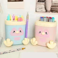 PORTA PENNE PORTA MATITE MULTIFUNZIONE CANCELLERIA ACCESSORI SCRIVANIA 11X11,5CM