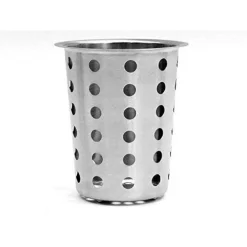 PORTA POSATE IN ACCIAIO 12X12X13CM SCOLAPOSATE COLA COLINO SCOLAPASTA SCOLAFRITTO