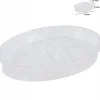 PORTA SAPONE IN VETRO OVALE DA APPOGGIO LAVABO BAGNO VASCA DOCCIA 10.5X14.5X2.5