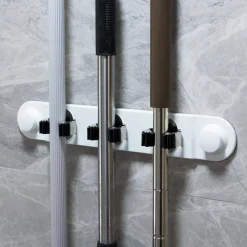 PORTA SCOPE DA MURO SALVA SPAZIO SUPPORTO 3 POSTI CUCINA CASA PULIZIA 59557