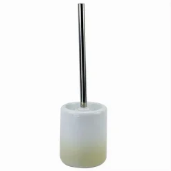 PORTA SCOPINO ARREDO BAGNO WC TOILETTE BIANCO GIALLO CON SCOPINO COMPLETO 59905