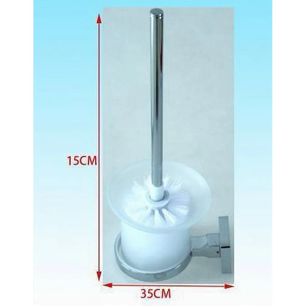 PORTA SCOPINO PARETE IN ACCIAIO VETRO SATINATO A PARETE CON SCOPINO BAGNO 52208A