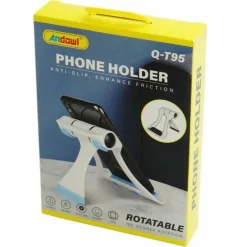 PORTA TELEFONO TABLET STAND DA SCRIVANIA ANTISCIVOLO ROTAZIONE DI 150° Q-T95