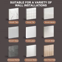 PORTA UTENSILI CON 6 GANCI ADESIVO APPENDI MESTOLI PORTA COLTELLI GADGET DA CUCINA