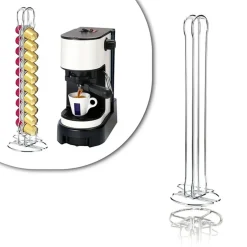 PORTACAPSULE A COLONNE IN METALLO 36 POSTI DISPENSER MODERNO ARREDO CUCINA STAND