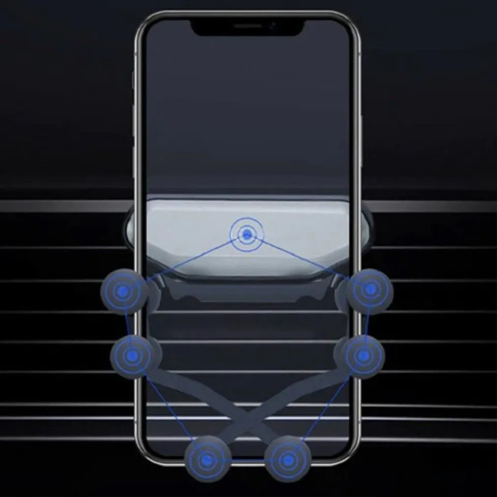 PORTACELLULARE AUTO UNIVERSALE GRIGLIA DI VENTILAZIONE 6 PUNTI FISSAGGIO Q-ZJ018