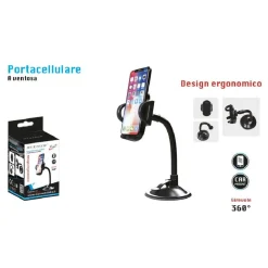 PORTACELLULARE UNIVERSALE PER AUTO PER IPAD SMARTPHONE NAVIGATORE MAXTECH PT-C007