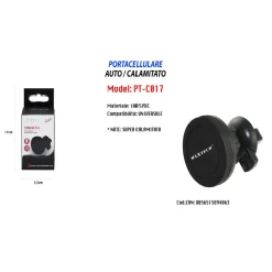 PORTACELLULARE UNIVERSALE SMARTPHONE DA AUTO SUPPORTO CALAMITATO MAXTECH PT-C017