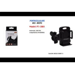 PORTACELLULARE UNIVERSALE MAXTECH PT-C001 PER BICICLETTA BICI MOTO IPAD NAVIGATORE