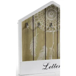 PORTACHIAVI LETTERE APPENDINO LEGNO CASSETTA 27X3X30CM INDIAN SHABBY CHIC 765858