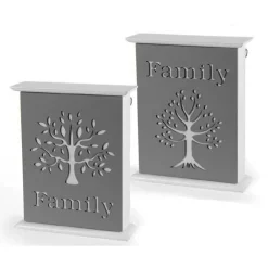 PORTACHIAVI PARETE 20X6X24CM LEGNO DECORO FAMILY MODERNO DECORI ASSORTITI 818592