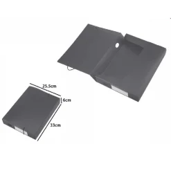 PORTADOCUMENTI CARTELLINA CARTELLA MOLLA GRIGIA CUSTODIA 33 X 25.5 X 6 CM 72214