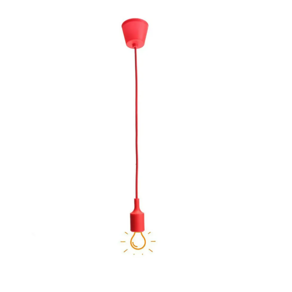 PORTALAMPADA A SOSPENSIONE PENDENTE LAMPADARIO SOFFITTO E27 ROSSO DT-J01 1 METRO