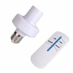 PORTALAMPADA WIRELESS CON TELECOMANDO E27 CASA UFFICIO PORTA LAMPADA