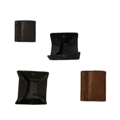 PORTAMONETE SOFFIETTO TINTA UNITA IN ECO PELLE PORTA MONETE BORSELLINO WALLET