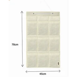 PORTAOGGETTI ORGANIZER A SOSPENSIONE 9 TASCHE TESSUTO BAGNO CAMERA 45X78CM 69715