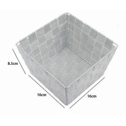 PORTAOGGETTI ORGANIZER BAGNO CAMERA CUCINA IN TESSUTO MULTIUSO 16X16X8.5CM 79000