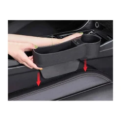 PORTAOGGETTI UNIVERSALE PER SEDILE AUTO PORTA BICCHIERE ORGANIZER 2 PORTE USB