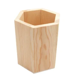 PORTAPENNE LEGNO ESAGONALE RF_64888 ORGANIZER H11.5CM PENNE CONTENITORE